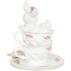 Decorațiune iepure în cupă 12x12x15 cm multicolor 6PR3139