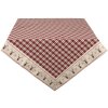 Clayre & Eef COL01 față de masă 100x100 cm roșu bej bumbac diamante cerb
