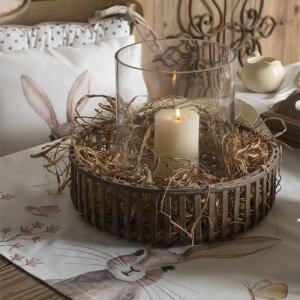 Clayre & Eef REB01 față de masă 100x100 cm bej iepure