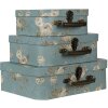 Set de 3 căsuțe de decor multicolore Clayre & Eef