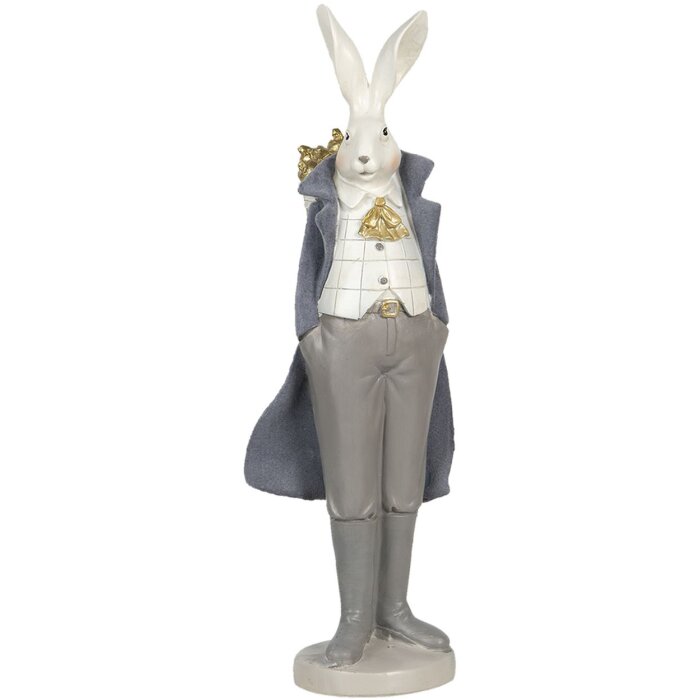 Figură decorativă înger de iepure Clayre & Eef, 11x10x37 cm, multicolor