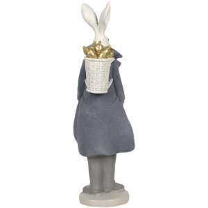 Figură decorativă înger de iepure Clayre & Eef, 11x10x37 cm, multicolor