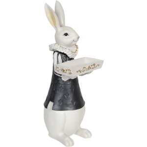 Clayre & Eef Decorațiune Iepuraș fată 6PR3164 Poliresină 15x13x37 cm