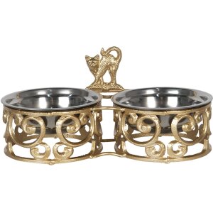 Clayre & Eef 6Y3486GO Bol de hrănire câine...