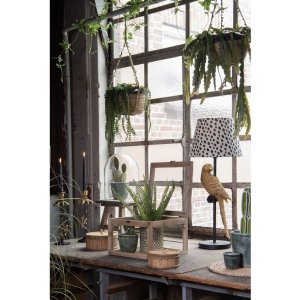 Clayre & Eef 6H1919 Cutie de depozitare Brown Wood Glass 30x30x21 cm