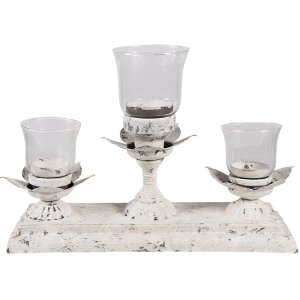 Clayre & Eef Candle Holder 6Y3982 Gri Fier Sticlă...