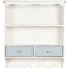 Clayre & Eef Raft de perete lemn alb 56x13x60 cm 5H0465 Shabby Chic