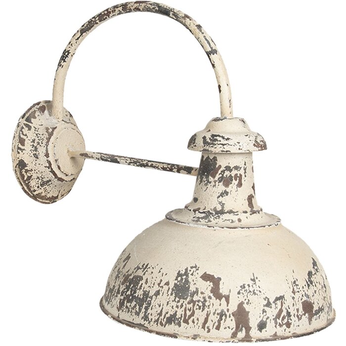 Clayre & Eef Lampă de perete 6LMP680 Fier alb 47x30x40 cm Vintage Shabby Chic E14