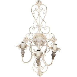 Lampă de perete Clayre & Eef 5LMP331 Alb Vintage...