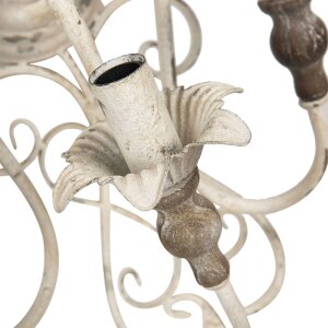 Lampă de perete Clayre & Eef 5LMP331 Alb Vintage Shabby Chic 40x29x70 cm E14 3x60W