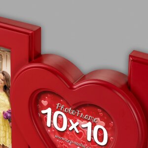 ZEP Rama foto Zafra 3 fotografii 10x10 cm și 10x15 cm roșu (40x20 cm)