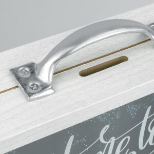 ZEP cutie din lemn Smith 6.5x21x17 cm alb Cutie de bani