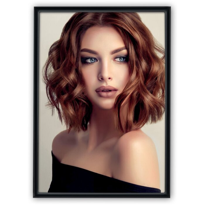 Cadru foto metalic Silvia 15x20 cm negru lucios