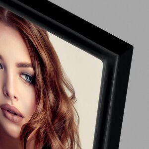 Cadru foto metalic Silvia 15x20 cm negru lucios