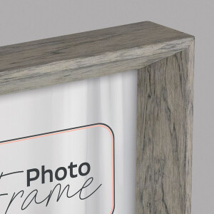 ZEP Dora cadru 15x20 cm gri aspect lemn benzi înguste stand up sticlă