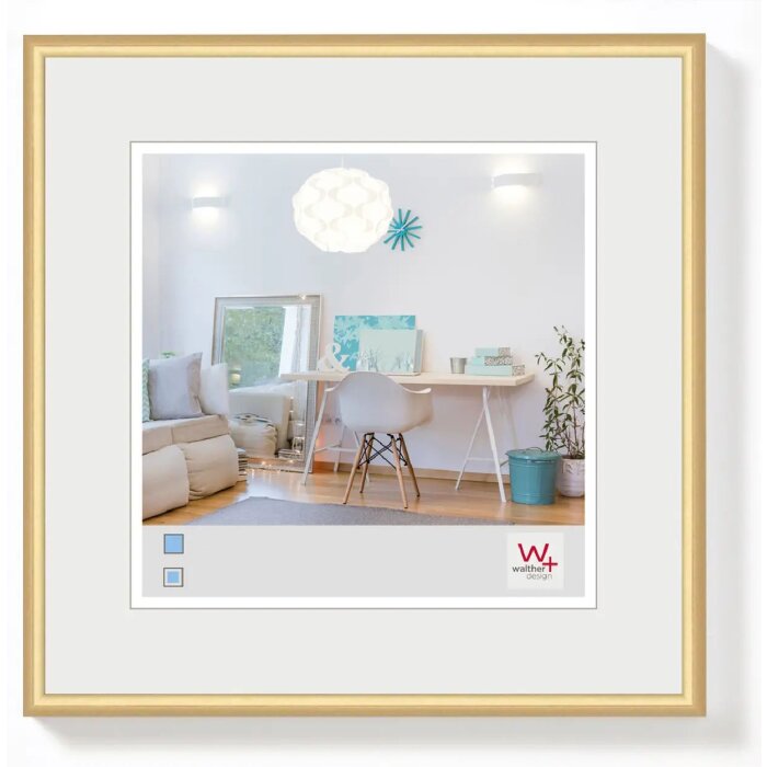 Cadru din plastic Walther New Lifestyle 15x15 cm aur design atemporal