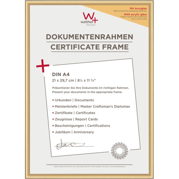 Cadru de imagine New Lifestyle 21x30 cm aur sticlă acrilică