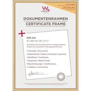 Walther Bilderrahmen New Lifestyle 21x30 cm gold Acrylglas