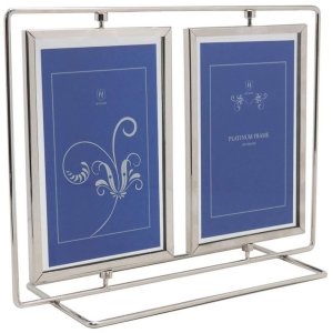 Henzo Doppelrahmen Swing Metall für 2 Fotos drehbar Gold Roségold Schwarz Silber