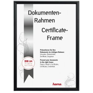 Cadru din aluminiu Detroit 21x30 cm negru sticlă normală