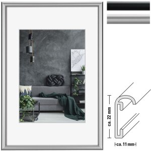 Hama cadru aluminiu Detroit sticlă normală sticlă...