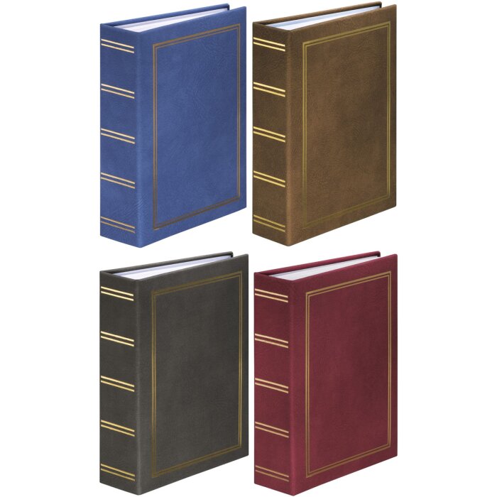 Hama slip-in album Londra 200 fotografii 9x13 cm copertă vinil albastru maro gri roșu