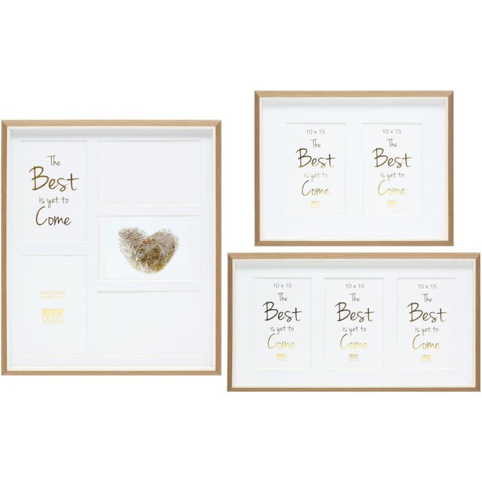 Galerierahmen S46WG natur mit Passepartout für 2-5 Fotos 10x15 cm 13x18 cm