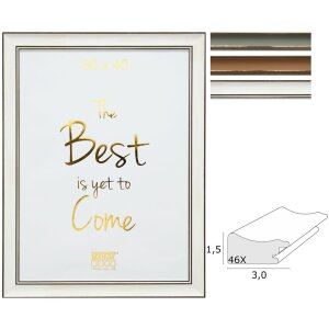 Deknudt Bilderrahmen S46XF Kunststoff mit schwarzer Kante...