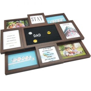 Letterboard cu galerie foto 8 fotografii maro