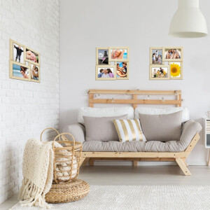 Henzo galerie foto Pure Barry 4 fotografii 10x15 cm cadru din lemn natural 30,5x30,5 cm