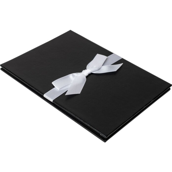 HNFD Leporello Lona negru 12 fotografii 15x20 cm pagini albe arc decorativ