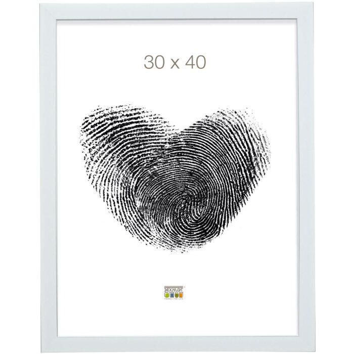 Deknudt cadru din plastic S41VK alb 40x50 cm sticlă premium