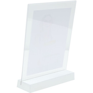 Suport foto din lemn S58RV alb 13x18 cm