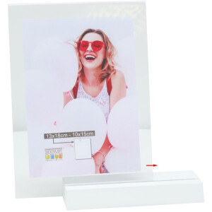 Suport foto din lemn S58RV alb 13x18 cm