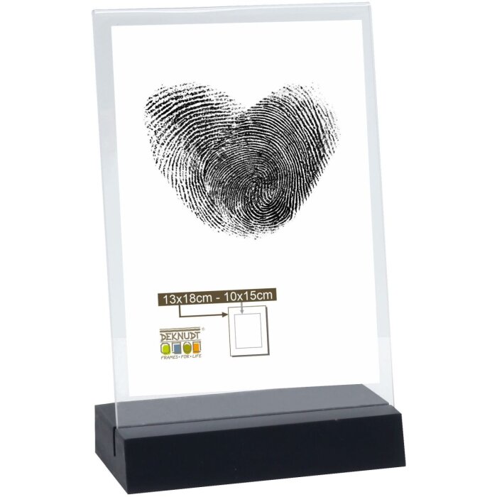 Suport foto din lemn S58RV negru 15x20 cm