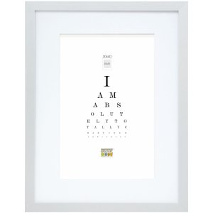 Cadru din lemn S66KD1 argintiu 30x30 cm cu passe-partout