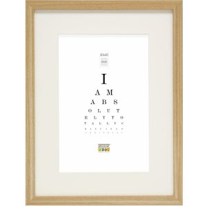 Rama din lemn Deknudt S66KH1 natural 20x20 cm cu passe-partout pentru fotografie 13x13 cm