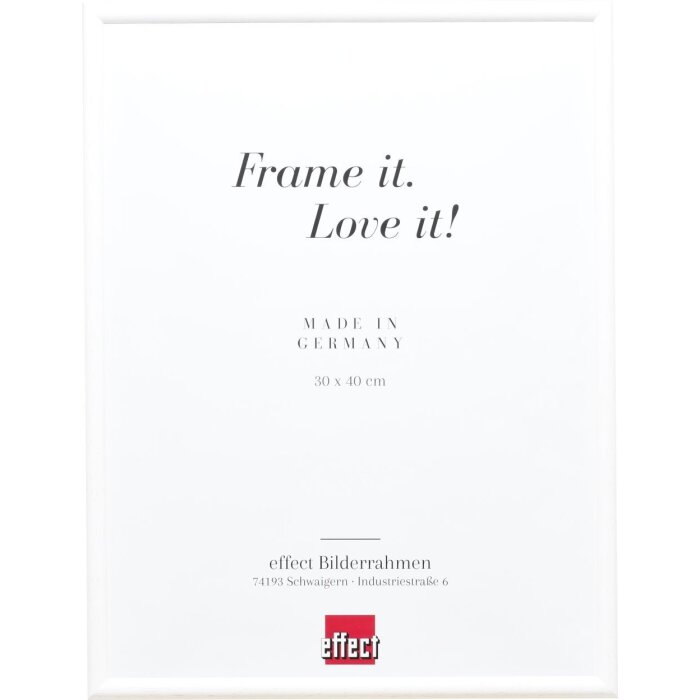 Efect cadru din lemn masiv profil 20 alb 10x10 cm sticlă normală