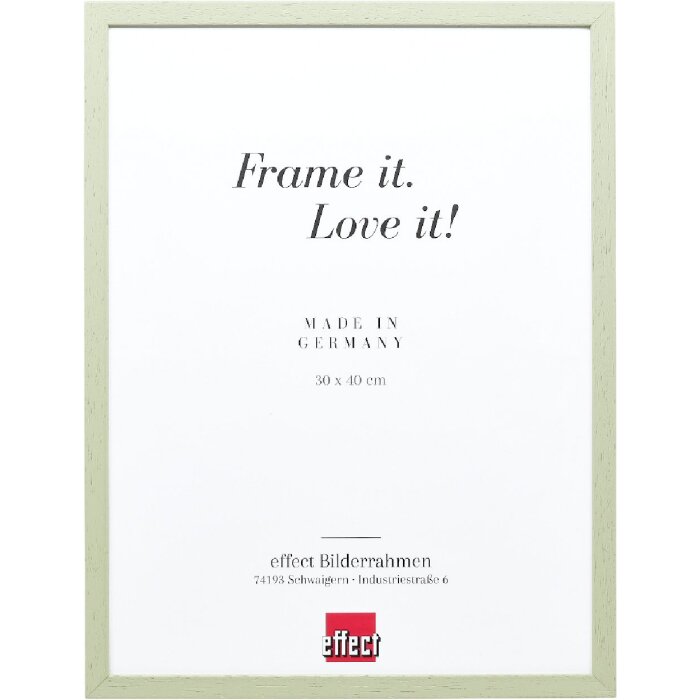 Efect cadru din lemn profil 35 verde 10x10 cm sticlă acrilică