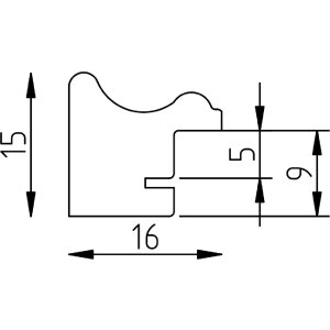 Effect Massiv-Holzrahmen Profil 25 grün 10x10 cm mit Acrylglas