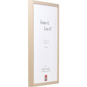 Efect cadru din lemn profil 35 maro deschis 10x15 cm sticlă muzeu