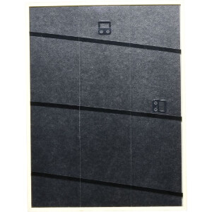 Efect cadru din lemn masiv profil 20 argint 13x13 cm sticlă anti-reflexivă