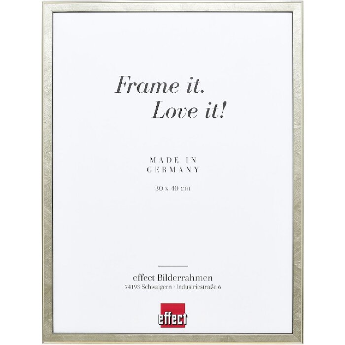 Effect Massiv-Holzrahmen Profil 29 silber 13x13 cm Klarglas