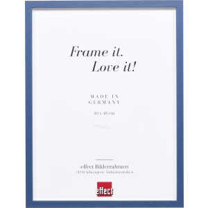 Effect Holzrahmen Profil 35 blau 13x13 cm Normalglas...