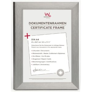 Walther Aluminiumrahmen ALULINE Stahl DIN A4 21x29 7 cm...
