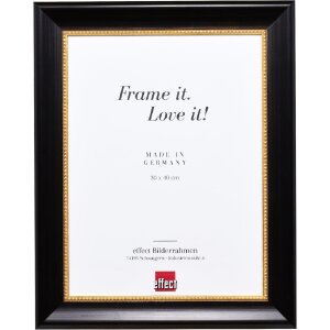 Effect Holzrahmen Profil 95 schwarz 13x13 cm Antireflexglas