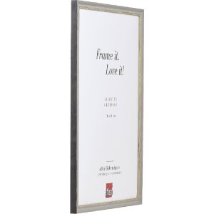 Effect Massiv-Holzrahmen Profil 25 grau 14,8x21 cm Klarglas