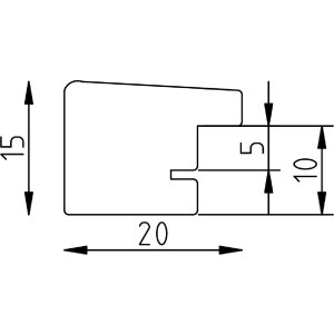 Efect cadru din lemn profil 89 verde 14.8x21 cm sticlă muzeu