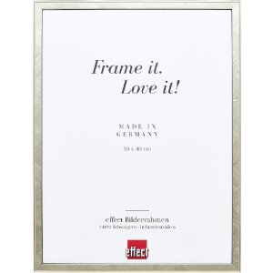 Effect Massiv-Holzrahmen Profil 29 silber 15x20 cm Klarglas