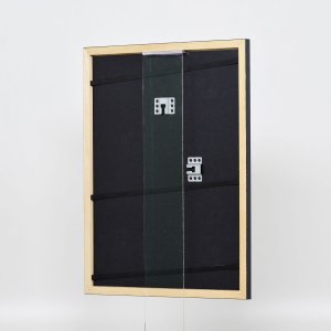 Effect Holzrahmen Profil 38 grau 15x20 cm Museumsglas